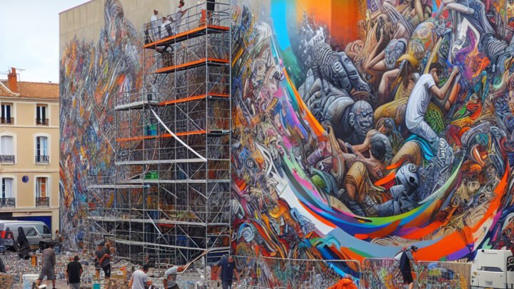 La création de l’une des plus grandes œuvres de Street-art de France en cours à Fréjus