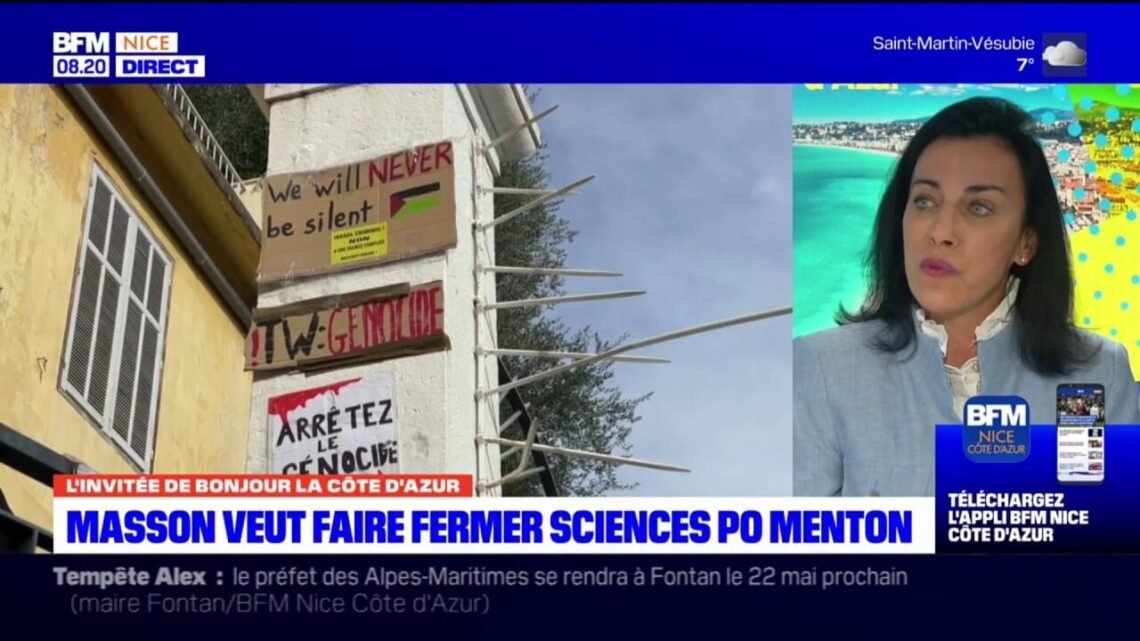 La demande de fermeture de Sciences Po Menton de la députée RN Alexandra Masson La demande de fermeture de Sciences Po Menton de la députée RN Alexandra Masson