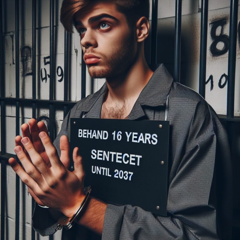 La sentence de 16 ans pour l&rsquo;accusé : derrière les barreaux jusqu&rsquo;en 2037