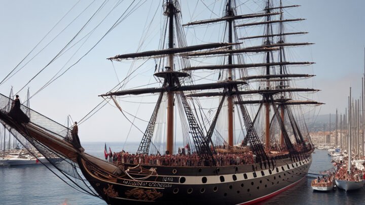 Le Belem arrive à Antibes pour transporter la flamme olympique