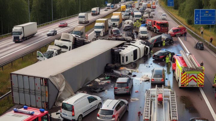 Le chaos sur l’autoroute A8 suite à l’accident d’un camion de transport