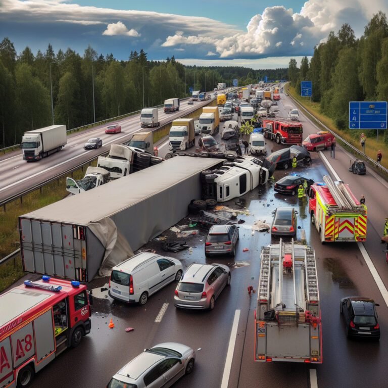 Le chaos sur l&rsquo;autoroute A8 suite à l&rsquo;accident d&rsquo;un camion de transport