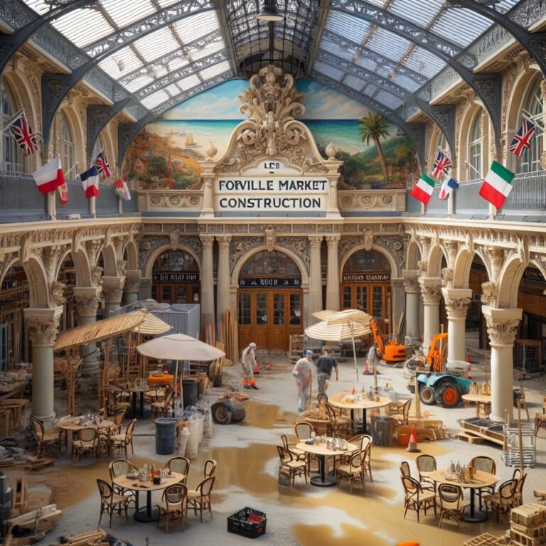 Le marché Forville de Cannes sous le chantier de rénovation