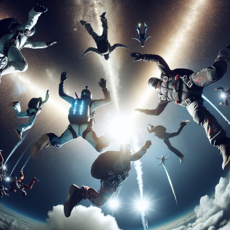 Les incroyables images du record mondial de parachutisme artistique nocturne