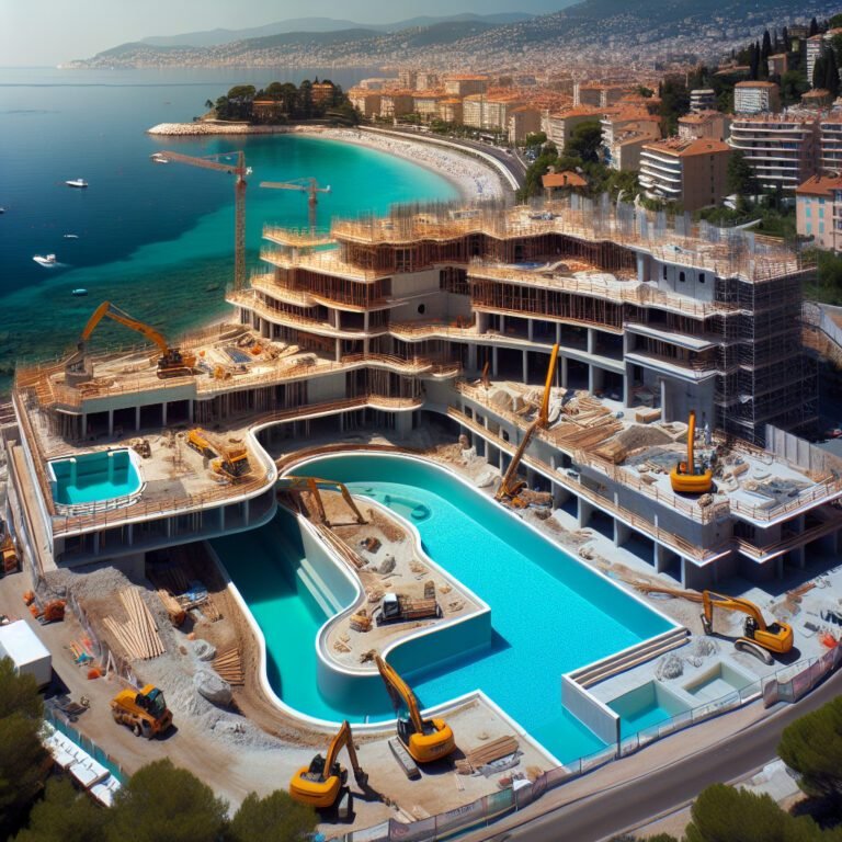 Où en est le projet de construction de la piscine à Nice près de 3 ans après son lancement ?