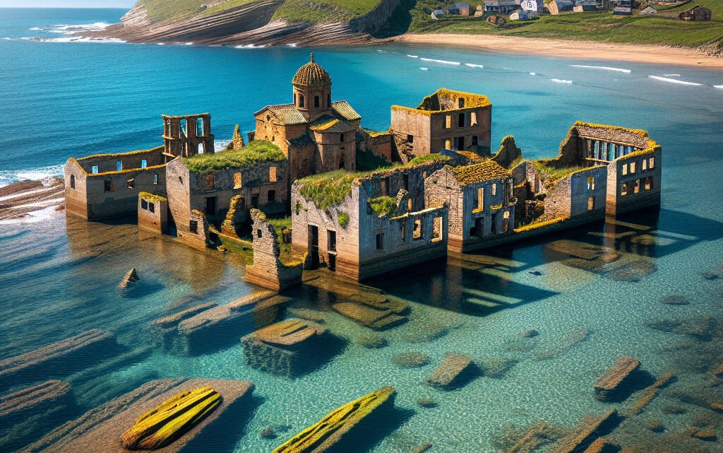 Réapparition d’un village englouti en Espagne grâce au réchauffement climatique sur la Méditerranée Réapparition d’un village englouti en Espagne grâce au réchauffement climatique sur la Méditerranée