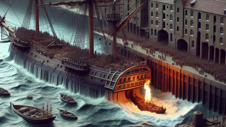 120 tonnes de corps-morts utilisées dans le Vieux-Port pour stabiliser le Belem pendant le passage de la flamme olympique