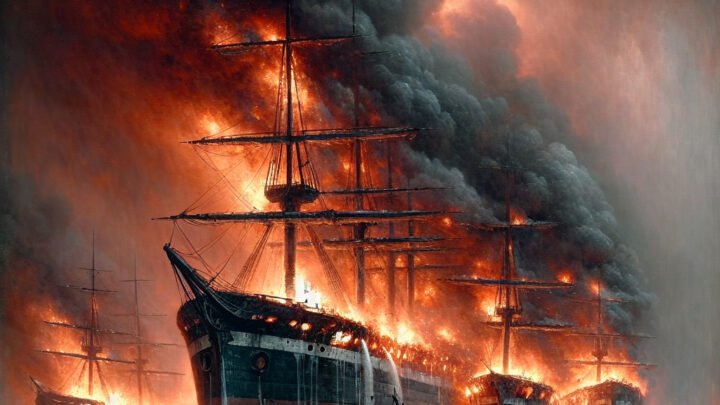 Incendie destructeur au port: quatre navires ravagés