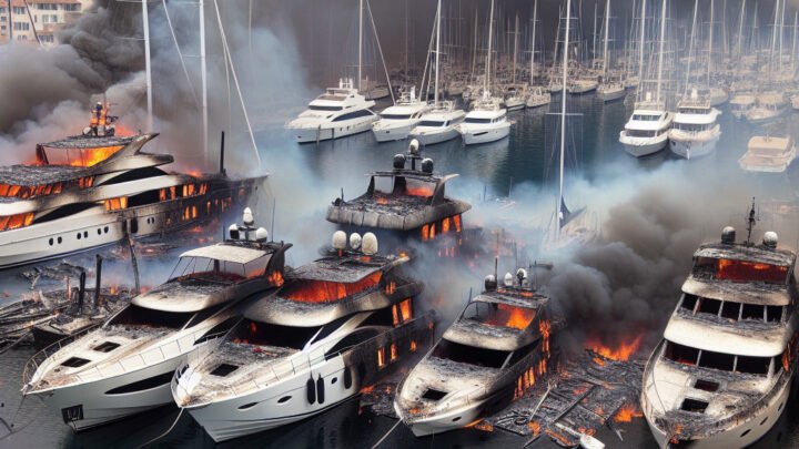 Incendie ravageur au port de Saint-Laurent-du-Var: cinq yachts réduits en cendres