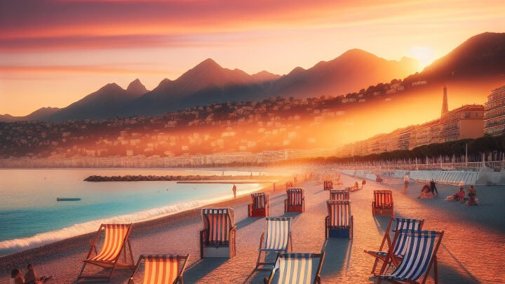 Retour des transats sur la plage de Nice avec le soleil qui pointe le bout de son nez