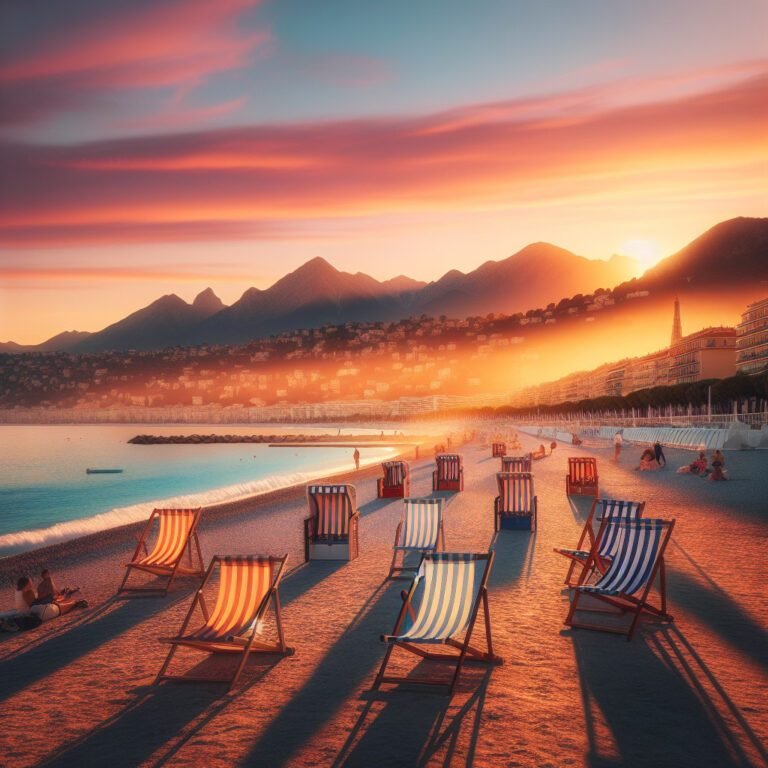 Retour des transats sur la plage de Nice avec le soleil qui pointe le bout de son nez