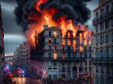 Feu ravageant un logement à Marseille