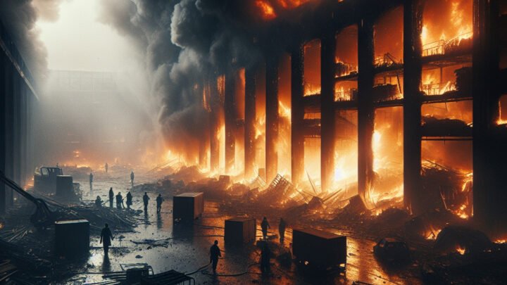 Le brasier ravageur : l’incendie infernal d’un entrepôt