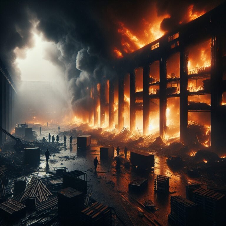 Le brasier ravageur : l&rsquo;incendie infernal d&rsquo;un entrepôt