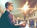 Présence de la flamme olympique et de Tony Estanguet, président du comité d'organisation des JO, au Festival de Cannes 2024