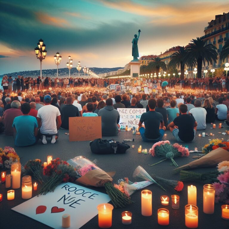 Hommage aux victimes de l&rsquo;incendie meurtrier à Nice