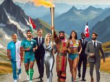 La flamme olympique est transportée par des représentants d'associations dans les Alpes-Maritimes