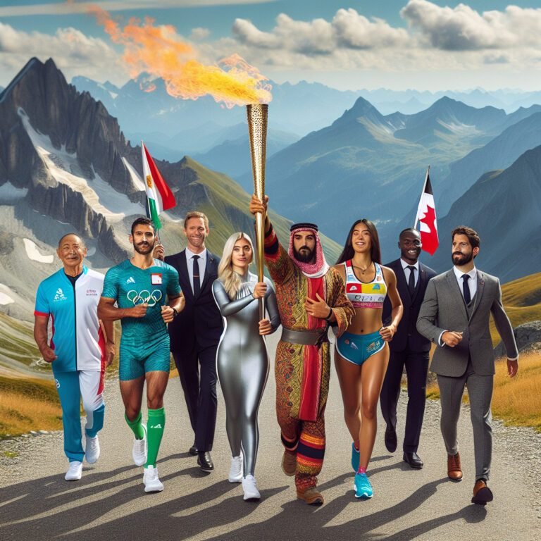 La flamme olympique est transportée par des représentants d’associations dans les Alpes-Maritimes