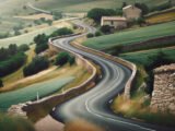 La liaison goudronnée entre Guillaumes et le hameau de Villetale