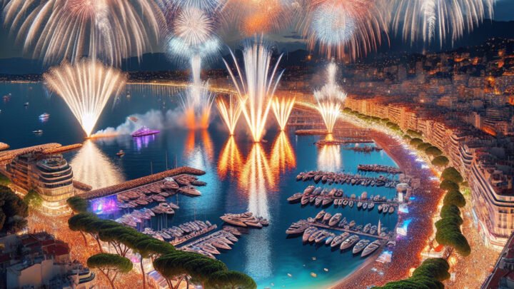 Les feux d’artifice italiens illuminent Cannes lors du Festival d’Art Pyrotechnique 2024