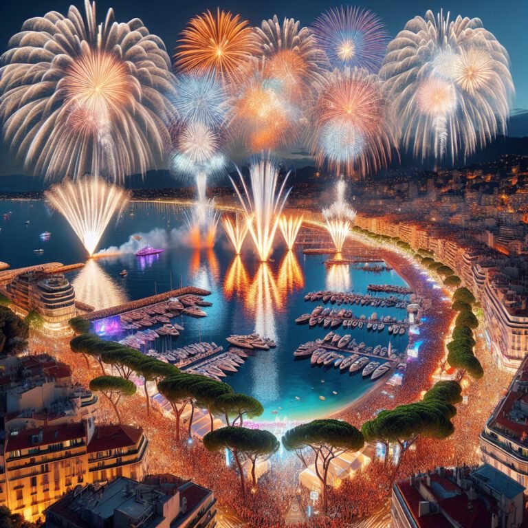 Les feux d’artifice italiens illuminent Cannes lors du Festival d’Art Pyrotechnique 2024