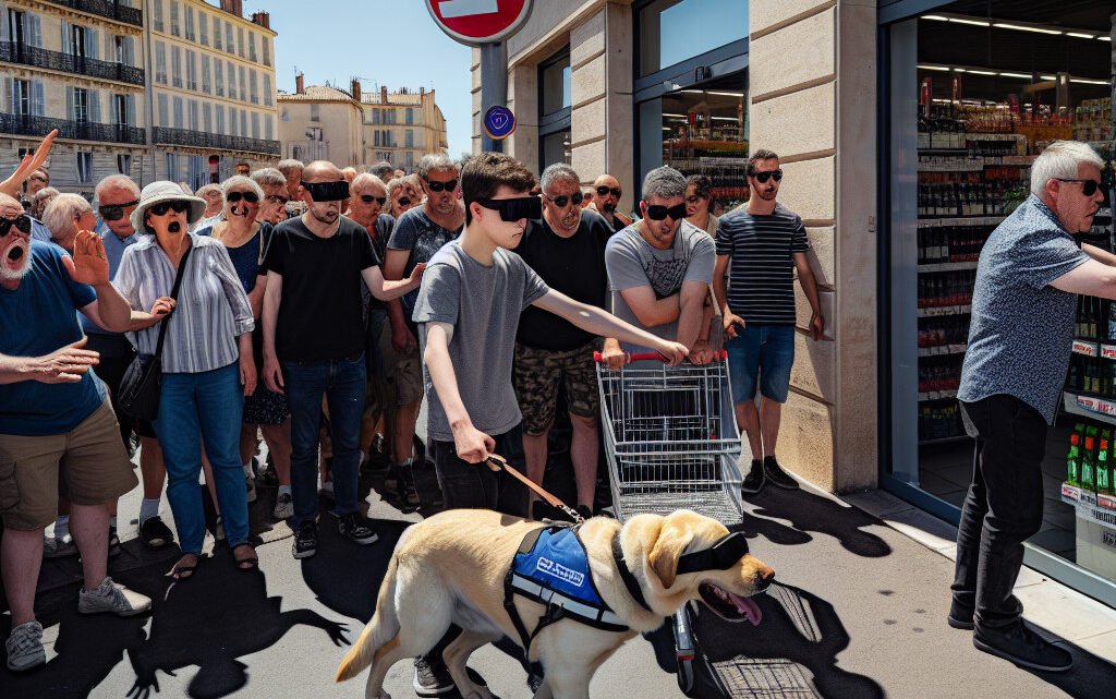 Un homme malvoyant et son chien non-acceptés dans un supermarché de Marseille, la polémique enfle Un homme malvoyant et son chien non-acceptés dans un supermarché de Marseille, la polémique enfle