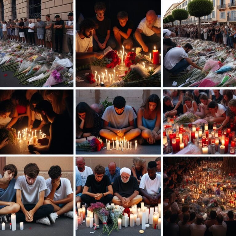 victimes de l&rsquo;incendie à Nice: une journée de recueillement en images