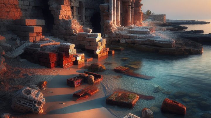 Découverte de vestiges à Antibes suite à la baisse du niveau de la mer de 30 centimètres