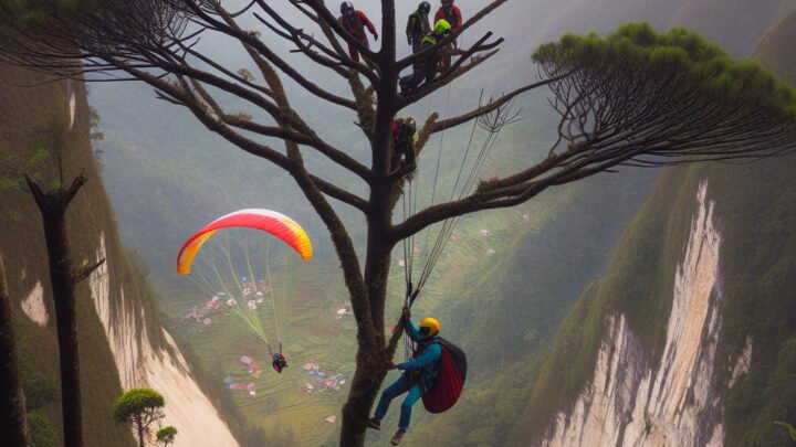 Opération de sauvetage périlleuse pour un parapentiste coincé dans un arbre en zone difficile d’accès