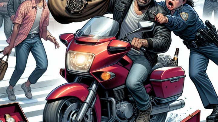 Surpris en flagrant délit : un voleur de montres arrêté à moto