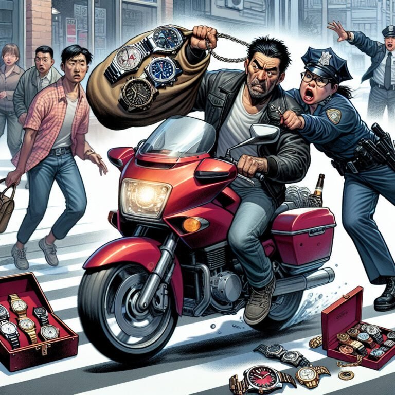 Surpris en flagrant délit : un voleur de montres arrêté à moto