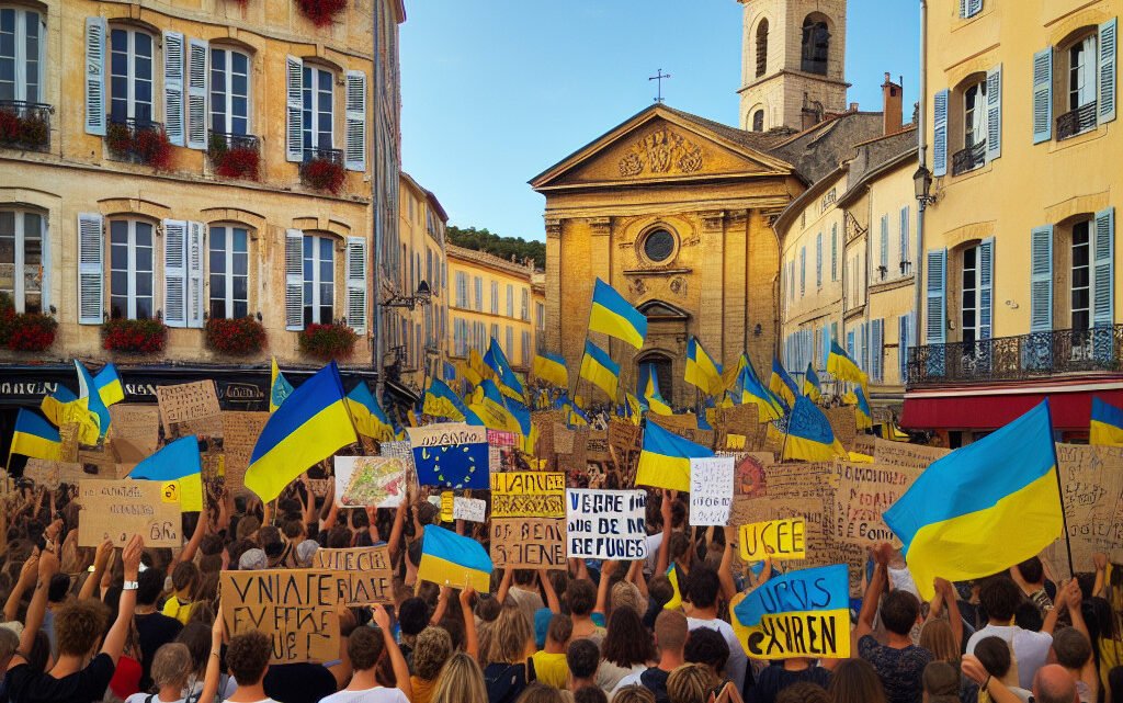 Fréjus dans le Var affiche un soutien unanime envers les réfugiés ukrainiens Fréjus dans le Var affiche un soutien unanime envers les réfugiés ukrainiens