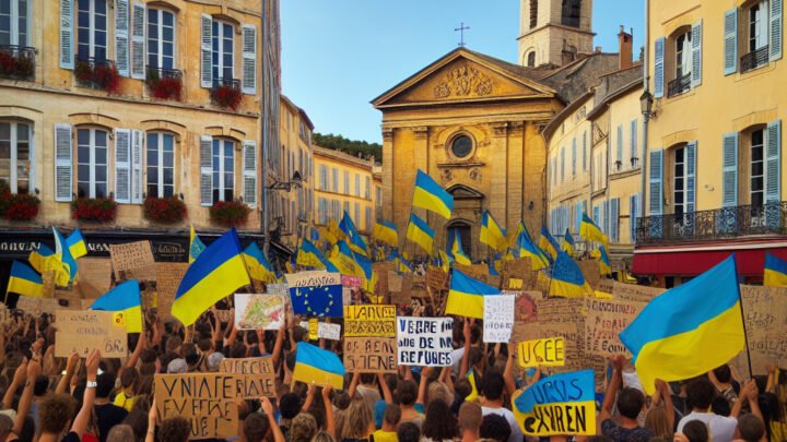 Fréjus dans le Var affiche un soutien unanime envers les réfugiés ukrainiens