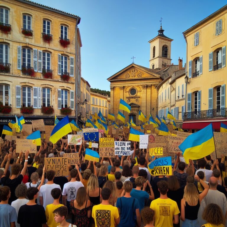 Fréjus dans le Var affiche un soutien unanime envers les réfugiés ukrainiens