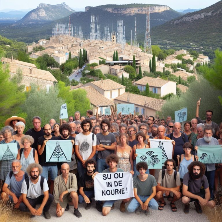 Un collectif proteste contre l’installation de deux antennes relais de Free à Tourrettes-sur-Loup (06)