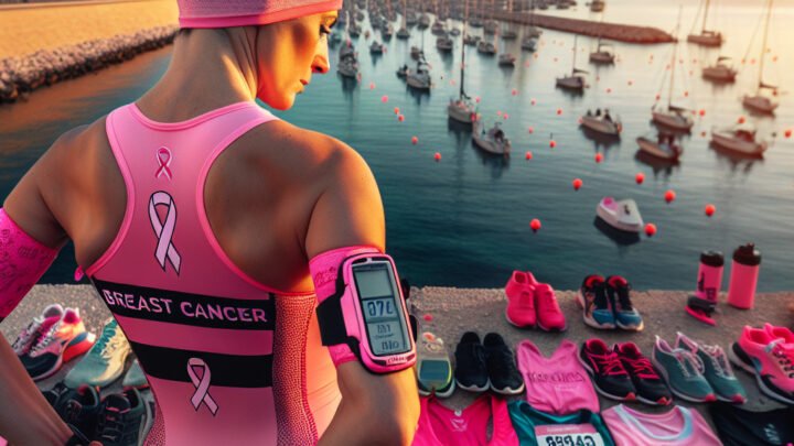 Camille Chabal, survivante d’un cancer du sein, se prépare pour la course Marseille-Cassis dans le cadre d’Octobre rose