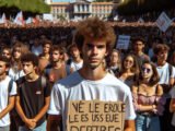 Manifestation au collège Parc Impérial de Nice pour réclamer un renfort en effectifs