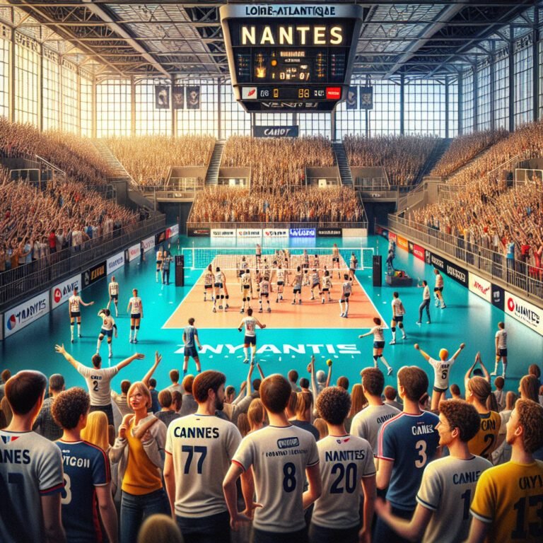 Nantes accueille Cannes avec faste pour un match de Volley-ball en Loire-Atlantique