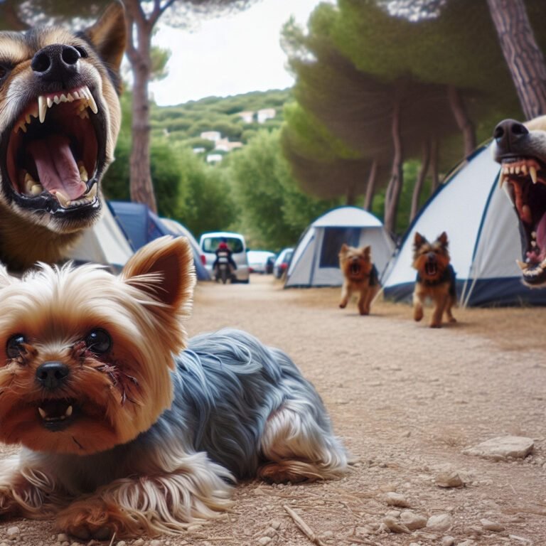 Un Yorkshire tragiquement tué par des chiens agressifs dans un camping varois