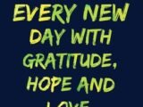 un moment de gratitude et d'espoir