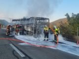 Incendie d'un fourgon sur l'A8 : la route bloquée