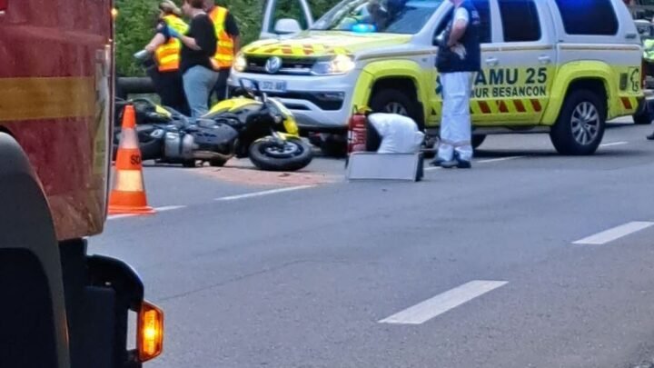 deux passagers d’une moto blessés dans un accident