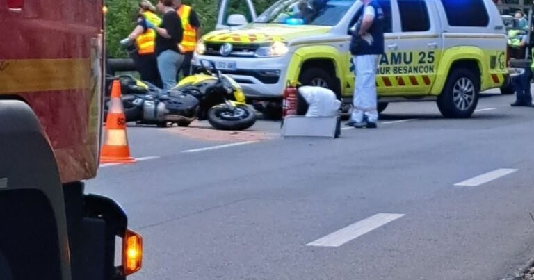 deux passagers d’une moto blessés dans un accident