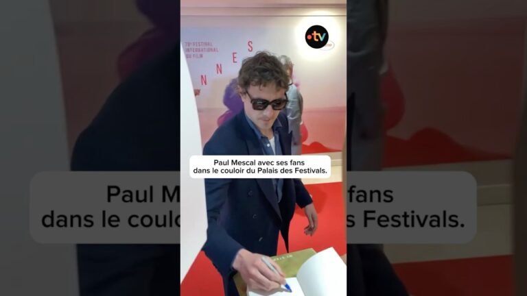 #Cannes2025. Paul Mescal avec ses fans dans le Palais des Festivals