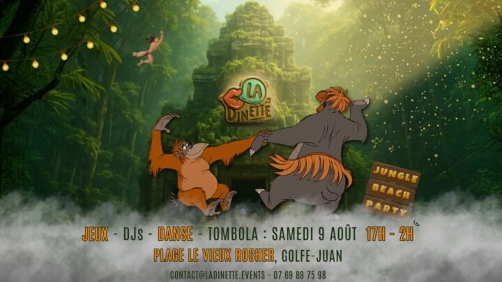 🦜 Jungle Beach Party 2025 : Golfe-Juan prend des airs d’Amazonie funky ! 🌴