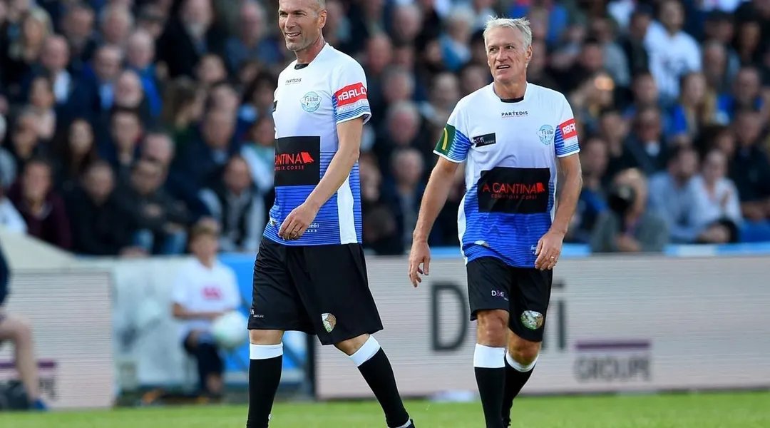 Zinédine Zidane, Didier Deschamps et Patrick Vieira réunis pour un match de gala caritatif à Zinédine Zidane, Didier Deschamps et Patrick Vieira réunis pour un match de gala caritatif à