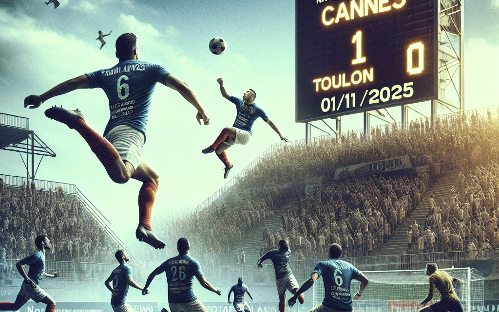 Cannes 1-0 Toulon, National 2 – Groupe C : résumé du match (01/11/2025)