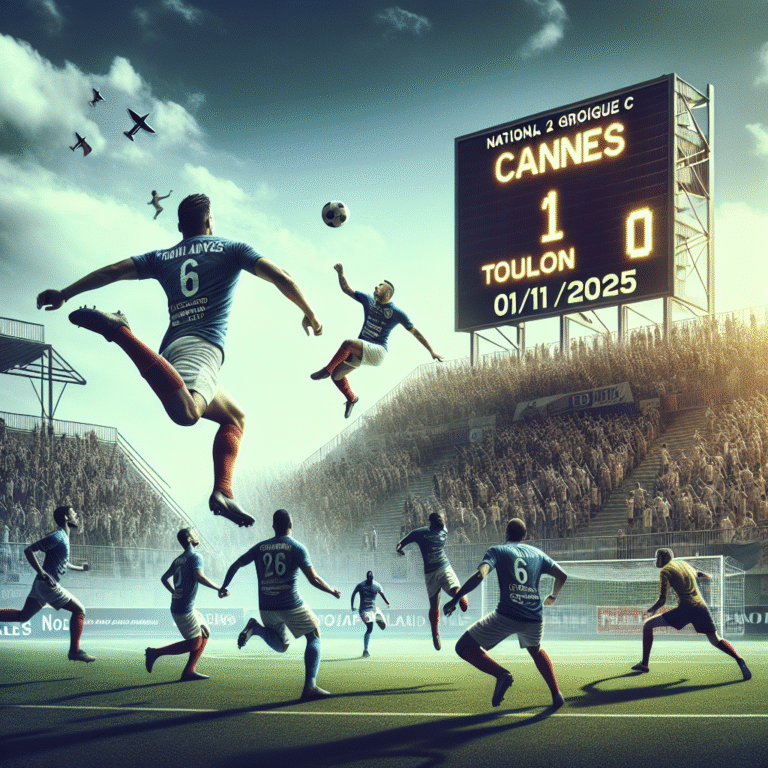Cannes 1-0 Toulon, National 2 – Groupe C : résumé du match (01/11/2025)