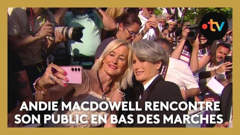 #Cannes2025. Andie MacDowell à la rencontre du public en bas des marches