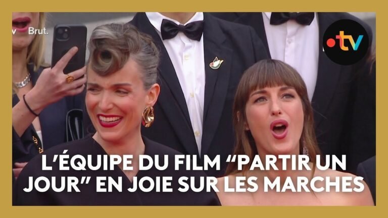 #Cannes2025 : Juliette Armanet et l&rsquo;équipe du film « Partir un jour » d&rsquo;Amélie Bonnin sur les marches